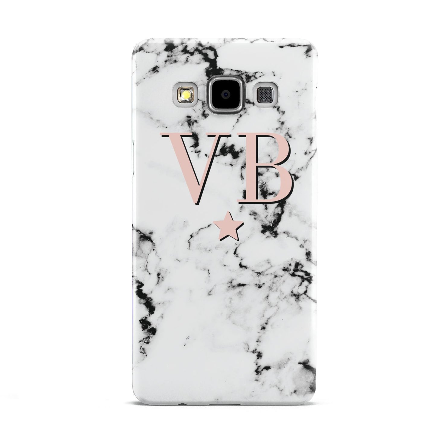Personalised Coral Initials Star Marble Samsung Galaxy A5 Case
