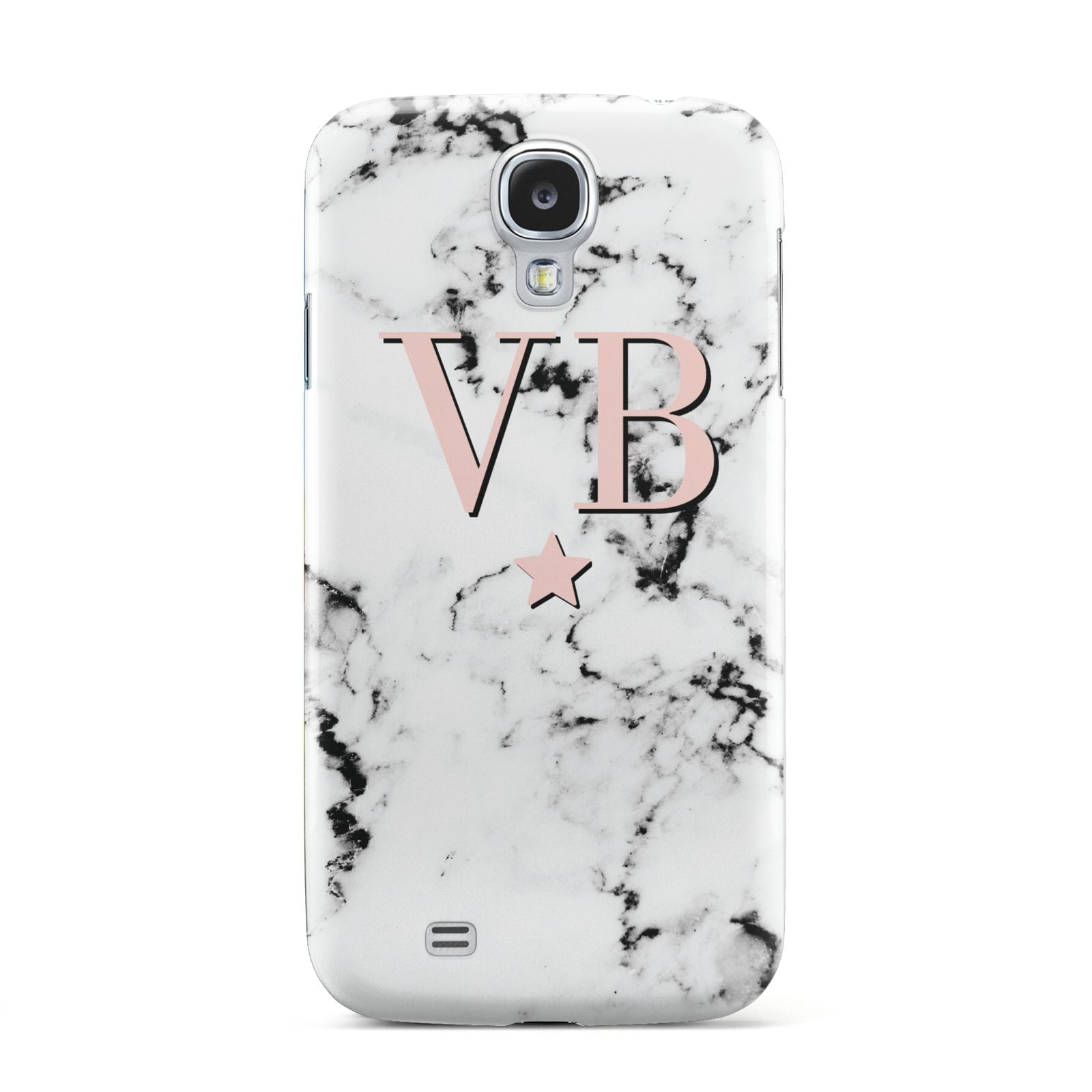 Personalised Coral Initials Star Marble Samsung Galaxy S4 Case