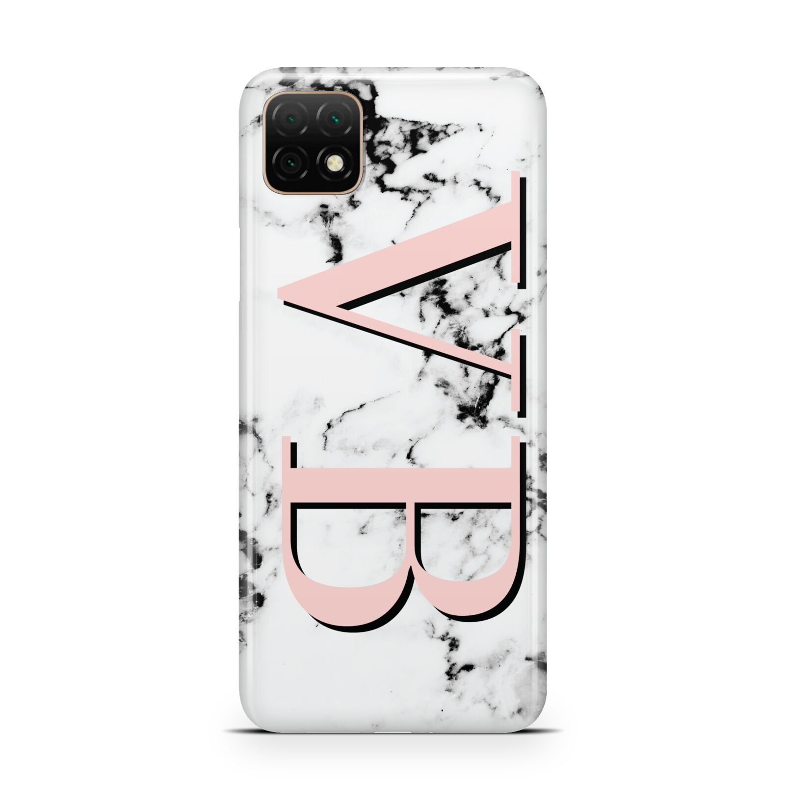 Personalised Coral Malble Initials Huawei Enjoy 20 Phone Case