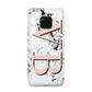 Personalised Coral Malble Initials Huawei Mate 20 Pro Phone Case