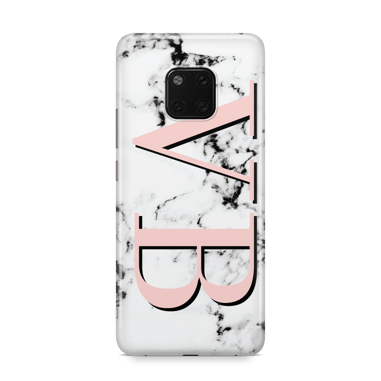 Personalised Coral Malble Initials Huawei Mate 20 Pro Phone Case