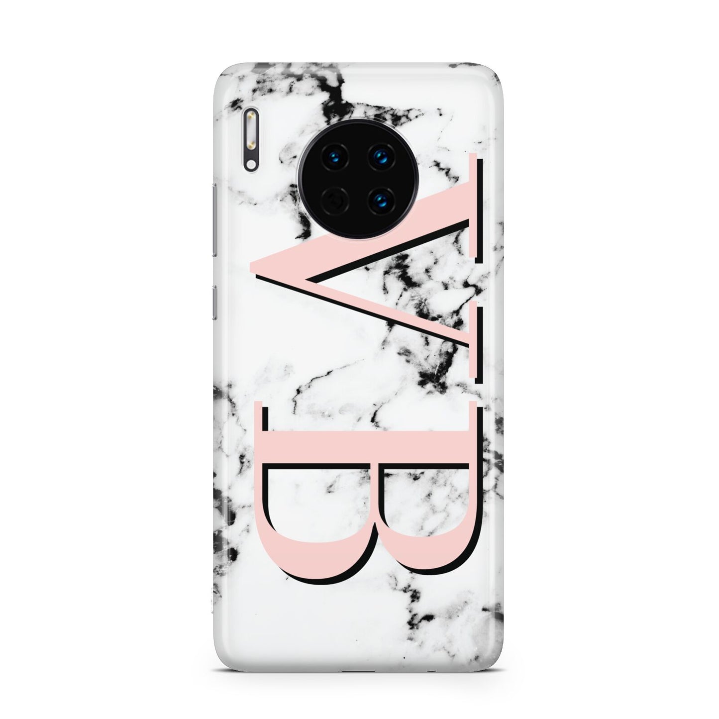 Personalised Coral Malble Initials Huawei Mate 30