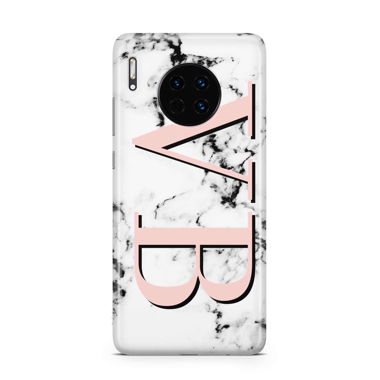 Personalised Coral Malble Initials Huawei Mate 30
