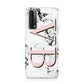 Personalised Coral Malble Initials Huawei P Smart 2021