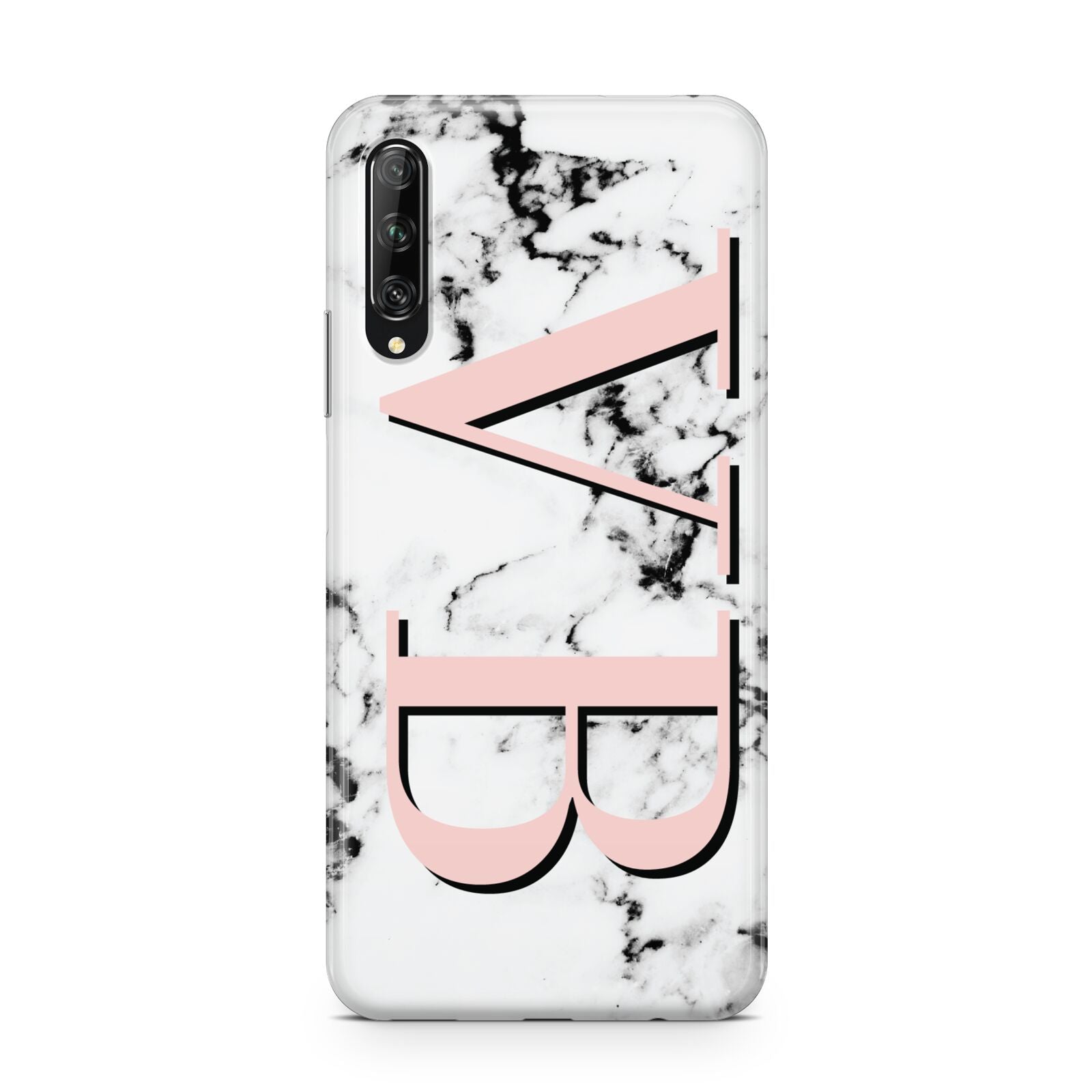 Personalised Coral Malble Initials Huawei P Smart Pro 2019