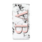 Personalised Coral Malble Initials Huawei P10 Phone Case