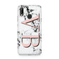 Personalised Coral Malble Initials Huawei P20 Lite Phone Case