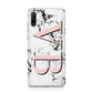 Personalised Coral Malble Initials Huawei P30 Lite Phone Case
