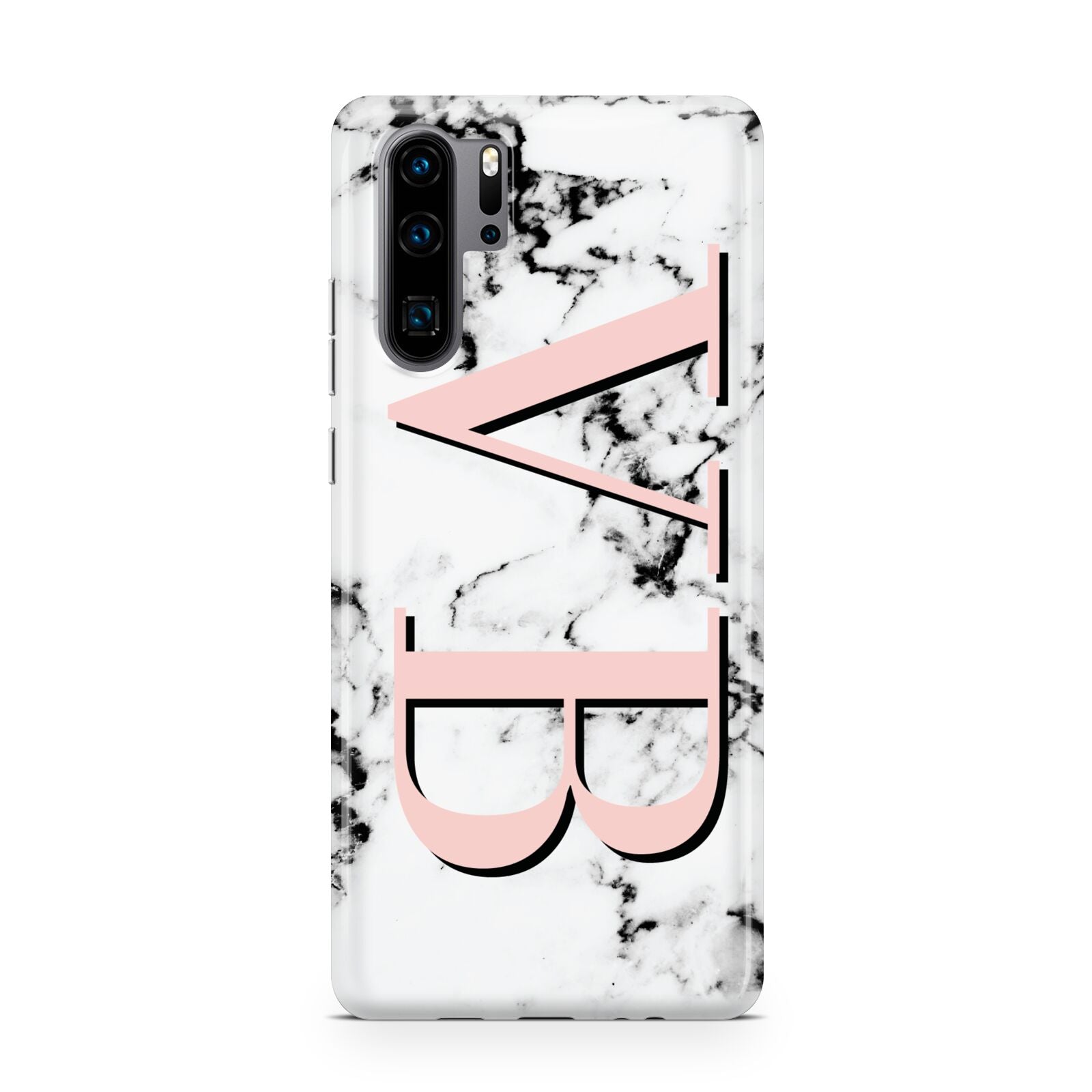Personalised Coral Malble Initials Huawei P30 Pro Phone Case