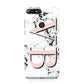 Personalised Coral Malble Initials Huawei Y7 2018
