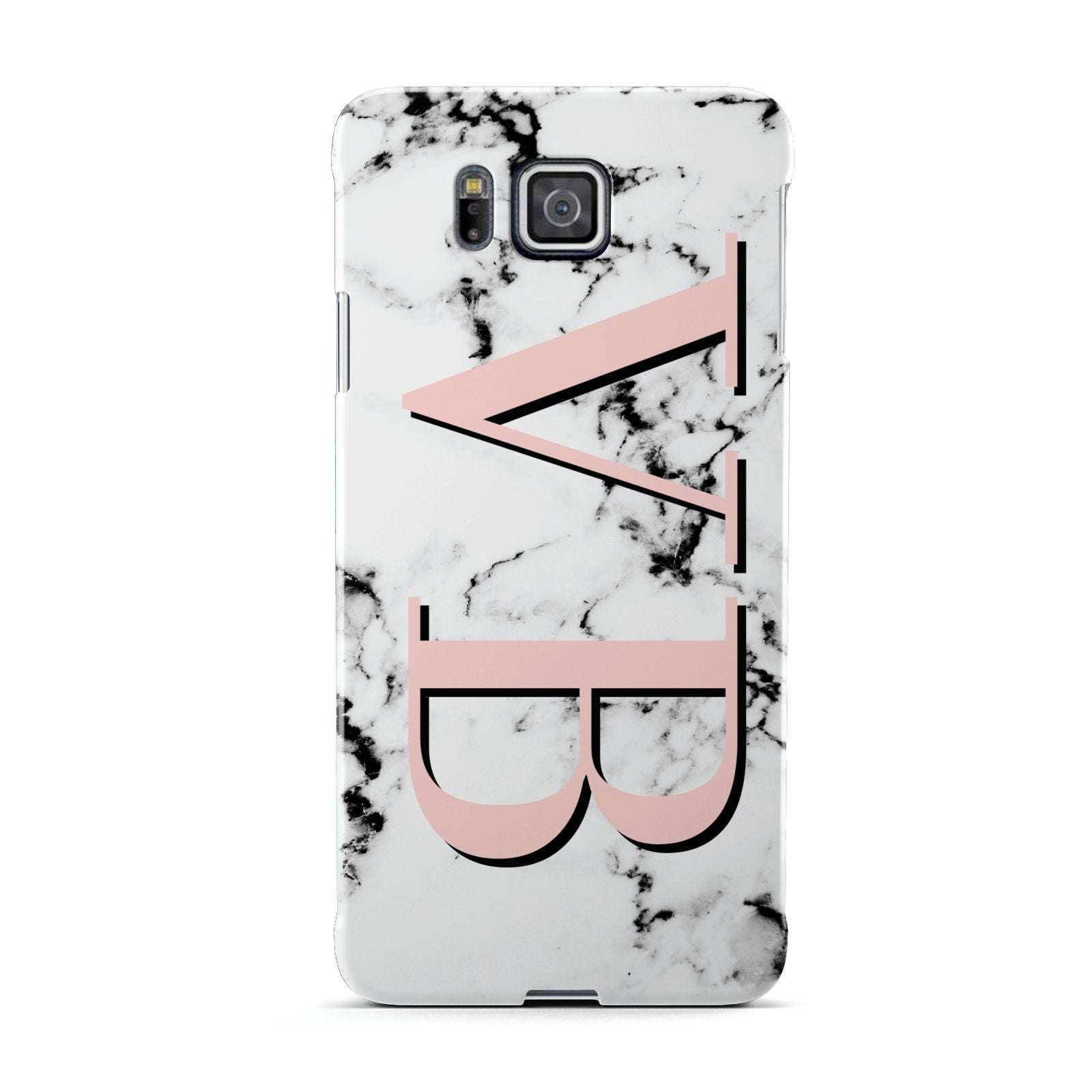 Personalised Coral Malble Initials Samsung Galaxy Alpha Case