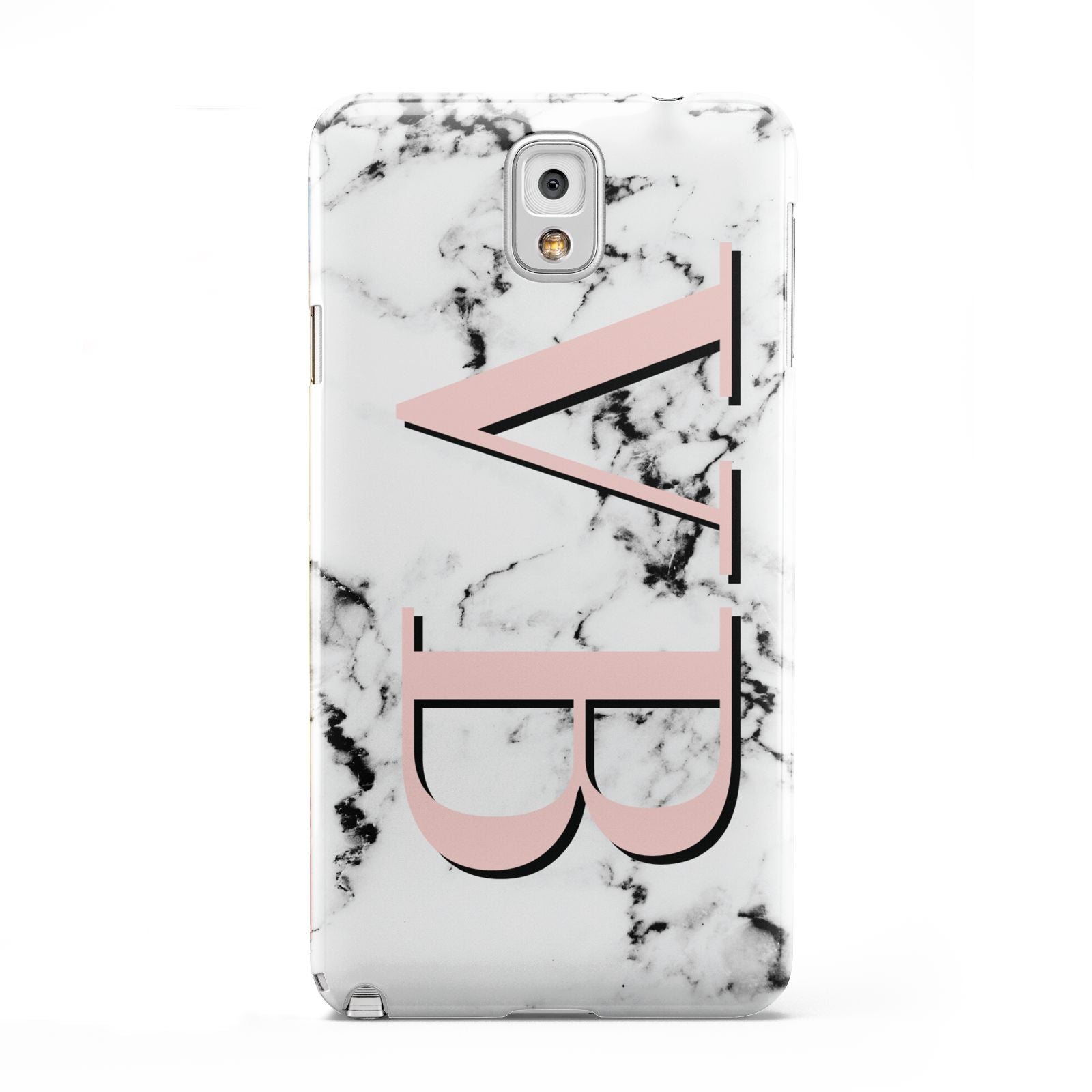 Personalised Coral Malble Initials Samsung Galaxy Note 3 Case
