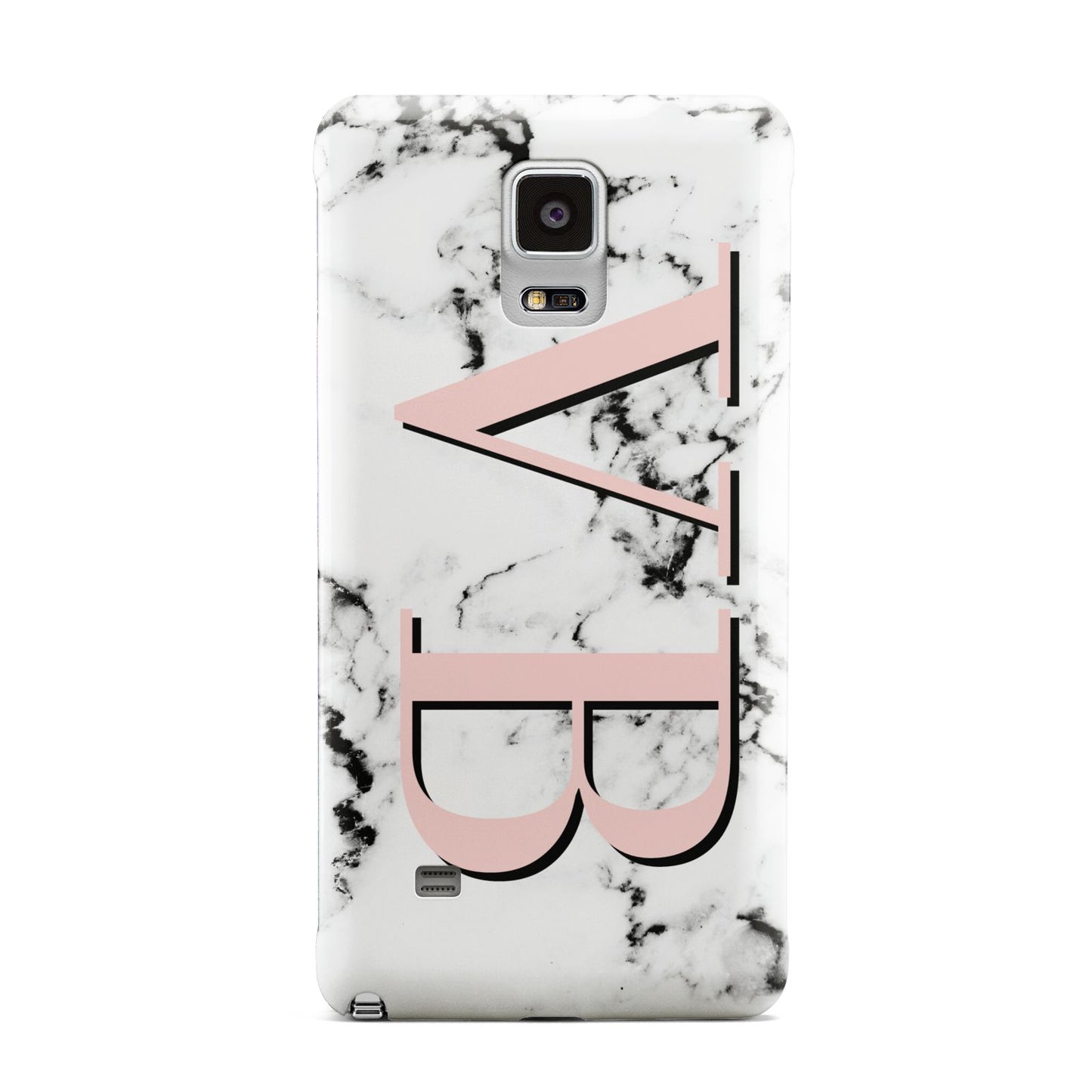 Personalised Coral Malble Initials Samsung Galaxy Note 4 Case