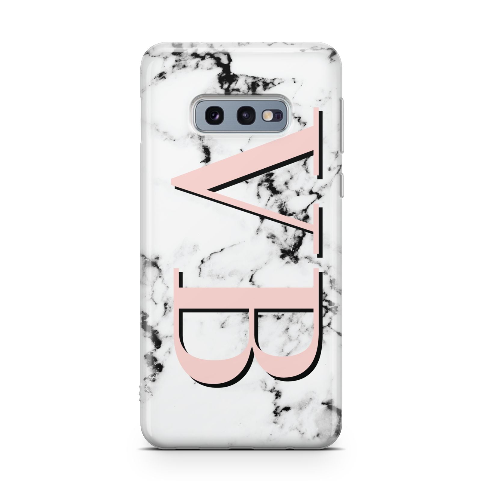Personalised Coral Malble Initials Samsung Galaxy S10E Case