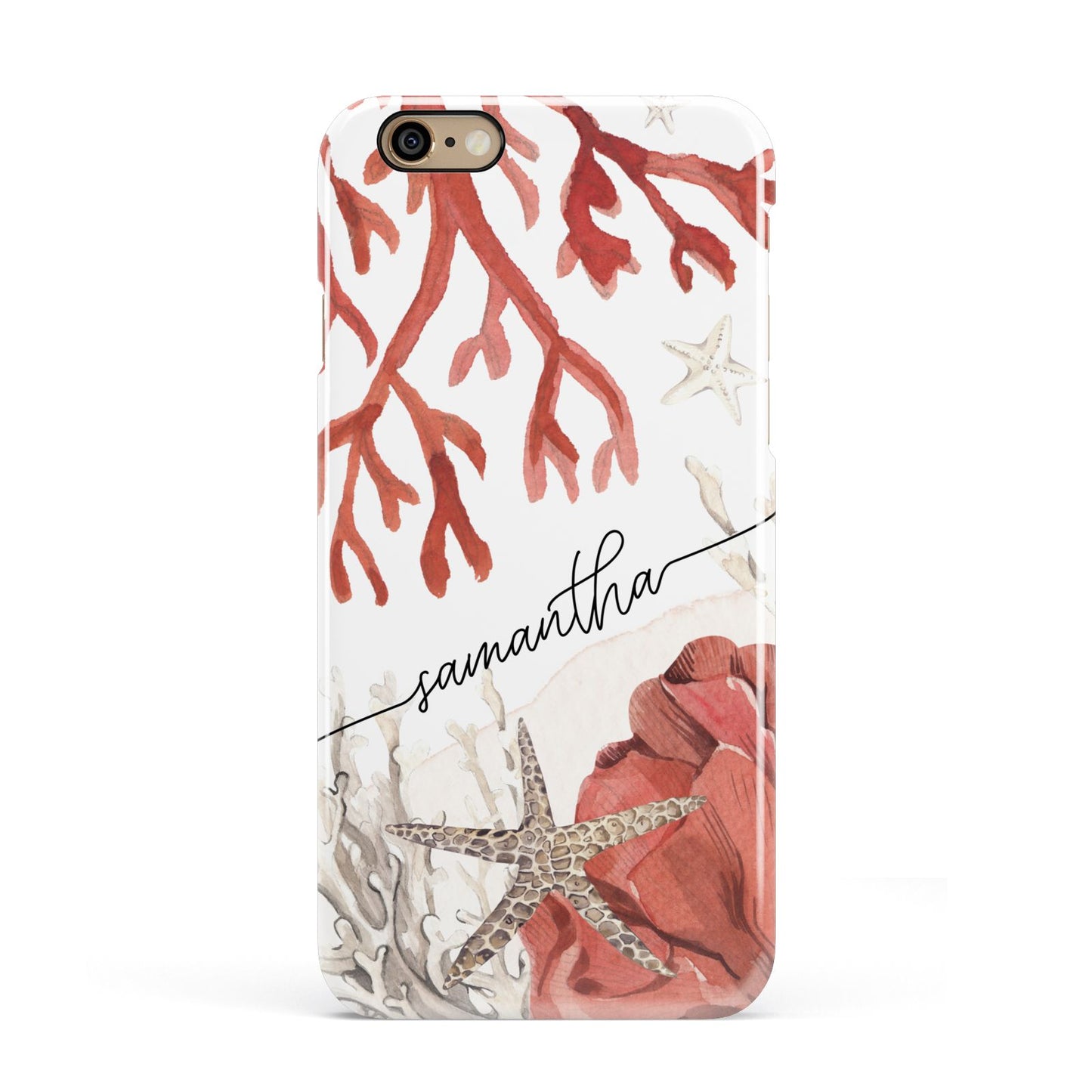 Personalised Coral Reef Name Apple iPhone 6 3D Snap Case