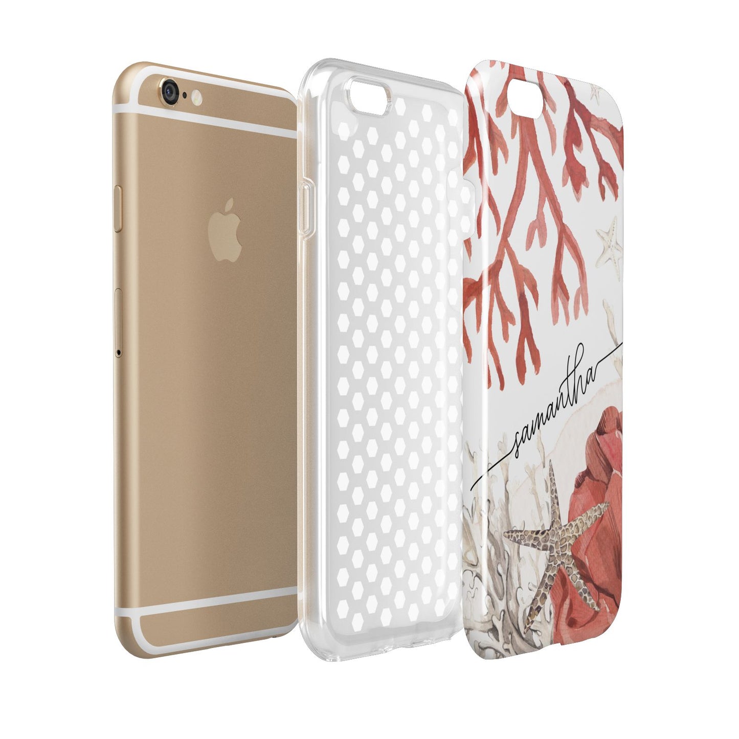 Personalised Coral Reef Name Apple iPhone 6 3D Tough Case Expanded view