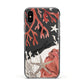 Personalised Coral Reef Name Apple iPhone Xs Impact Case Black Edge on Black Phone
