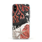 Personalised Coral Reef Name Apple iPhone Xs Impact Case White Edge on Black Phone
