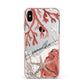 Personalised Coral Reef Name Apple iPhone Xs Max Impact Case Pink Edge on Silver Phone