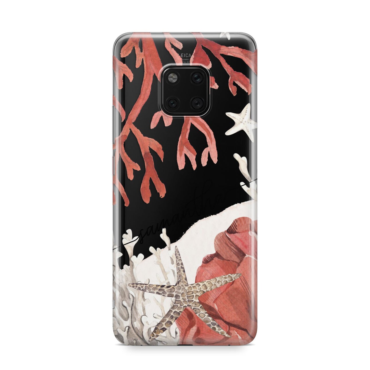 Personalised Coral Reef Name Huawei Mate 20 Pro Phone Case