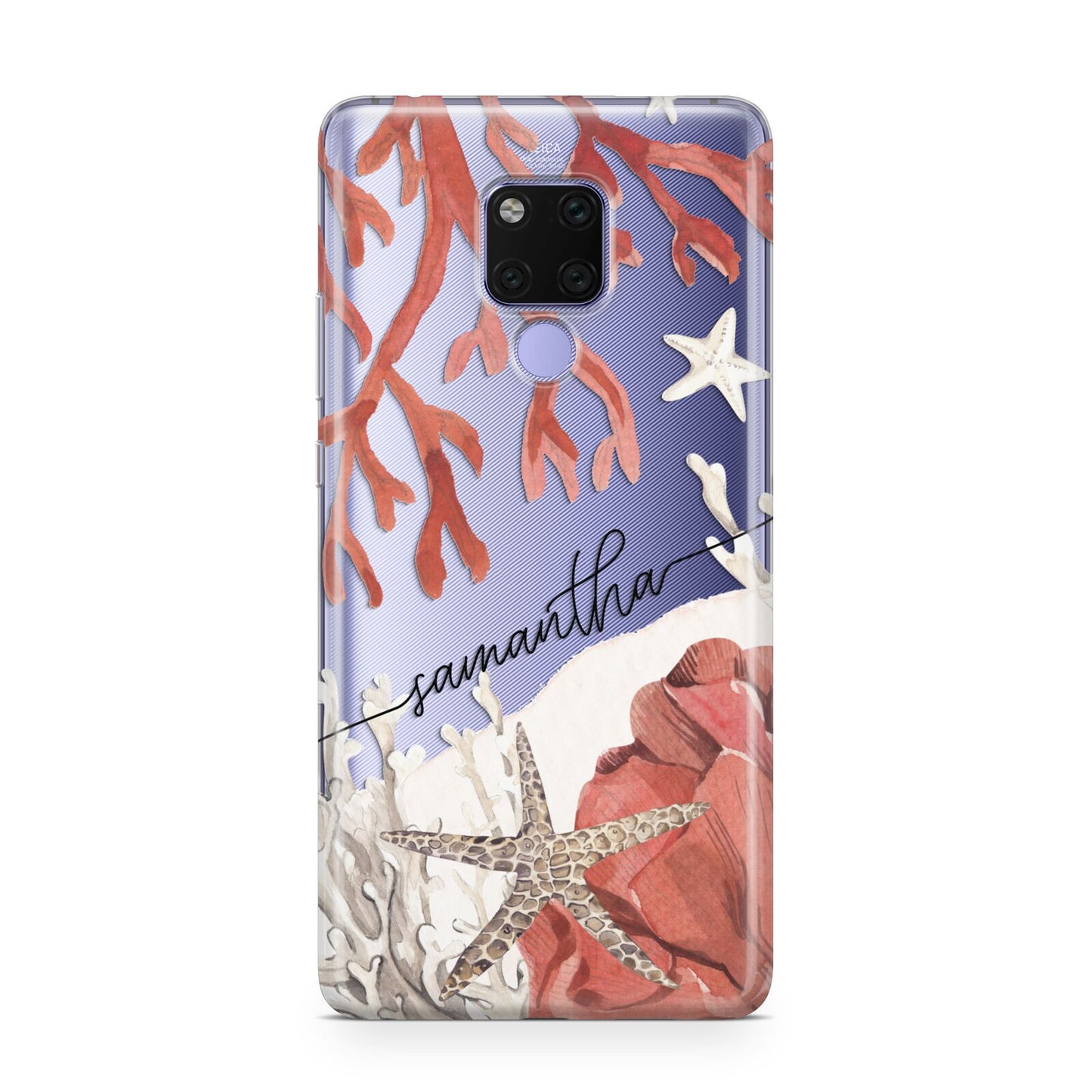 Personalised Coral Reef Name Huawei Mate 20X Phone Case