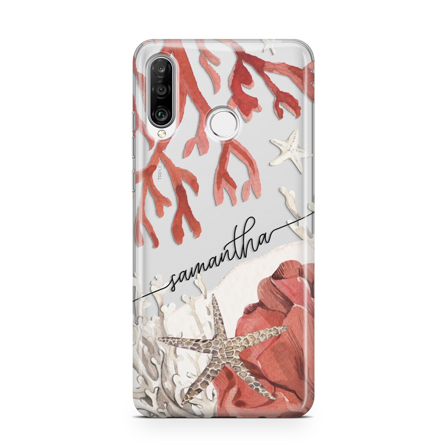 Personalised Coral Reef Name Huawei P30 Lite Phone Case