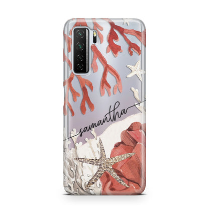 Personalised Coral Reef Name Huawei P40 Lite 5G Phone Case