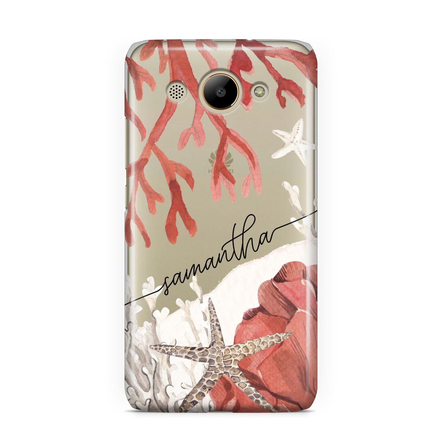 Personalised Coral Reef Name Huawei Y3 2017