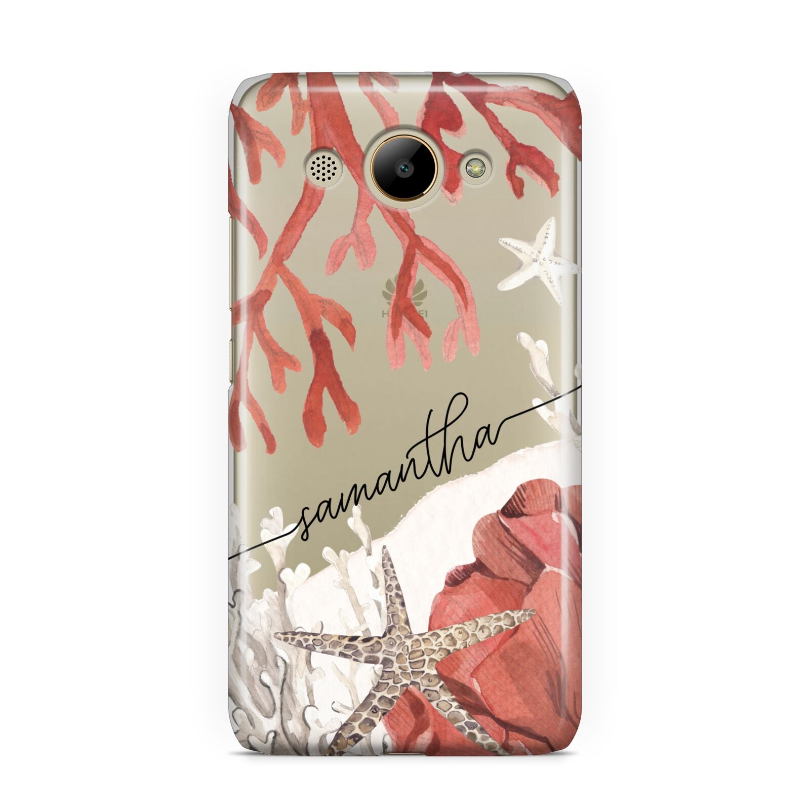 Personalised Coral Reef Name Huawei Y3 2017