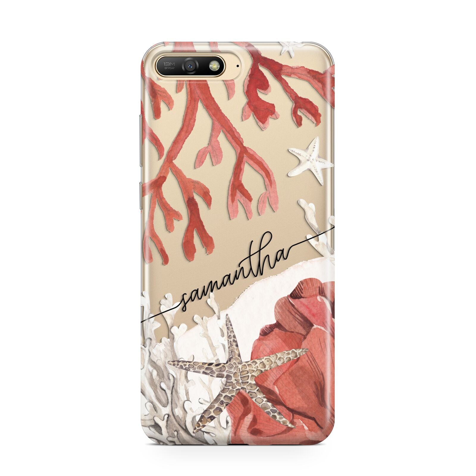 Personalised Coral Reef Name Huawei Y6 2018