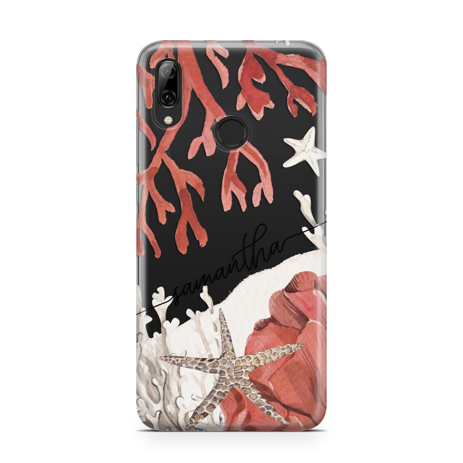Personalised Coral Reef Name Huawei Y7 2019