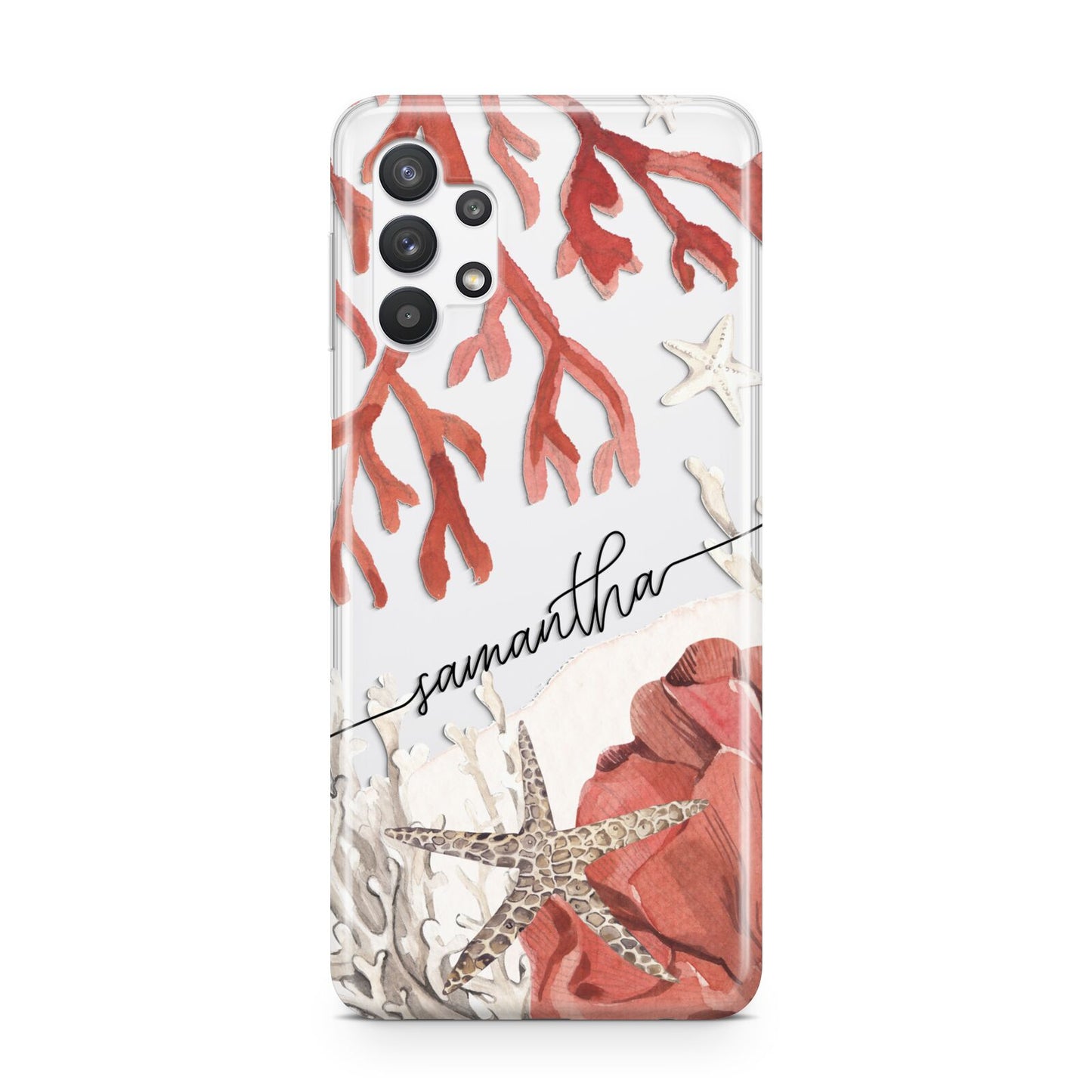 Personalised Coral Reef Name Samsung A32 5G Case