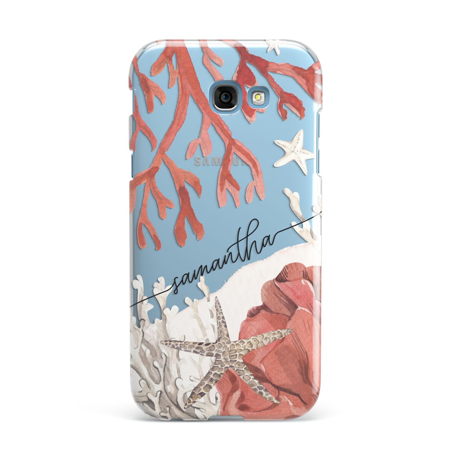 Personalised Coral Reef Name Samsung Galaxy A7 2017 Case