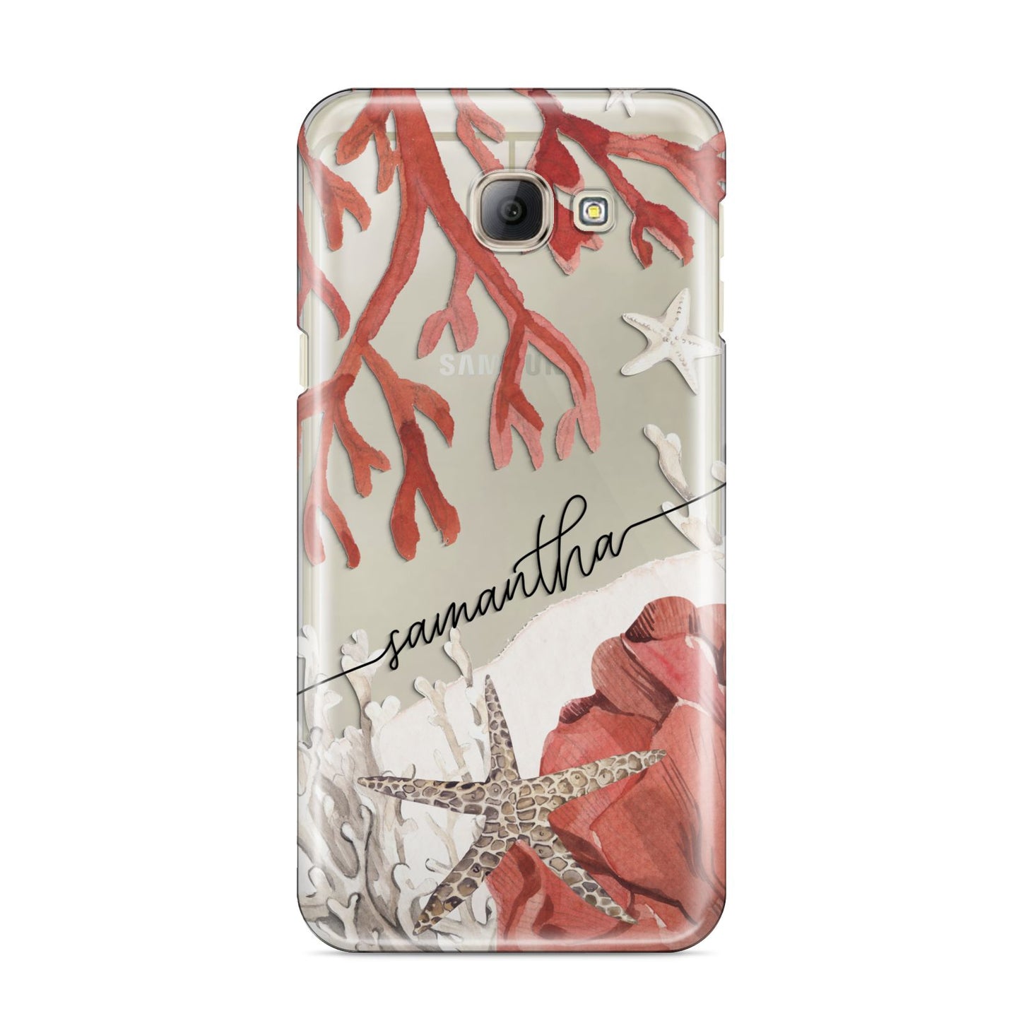 Personalised Coral Reef Name Samsung Galaxy A8 2016 Case