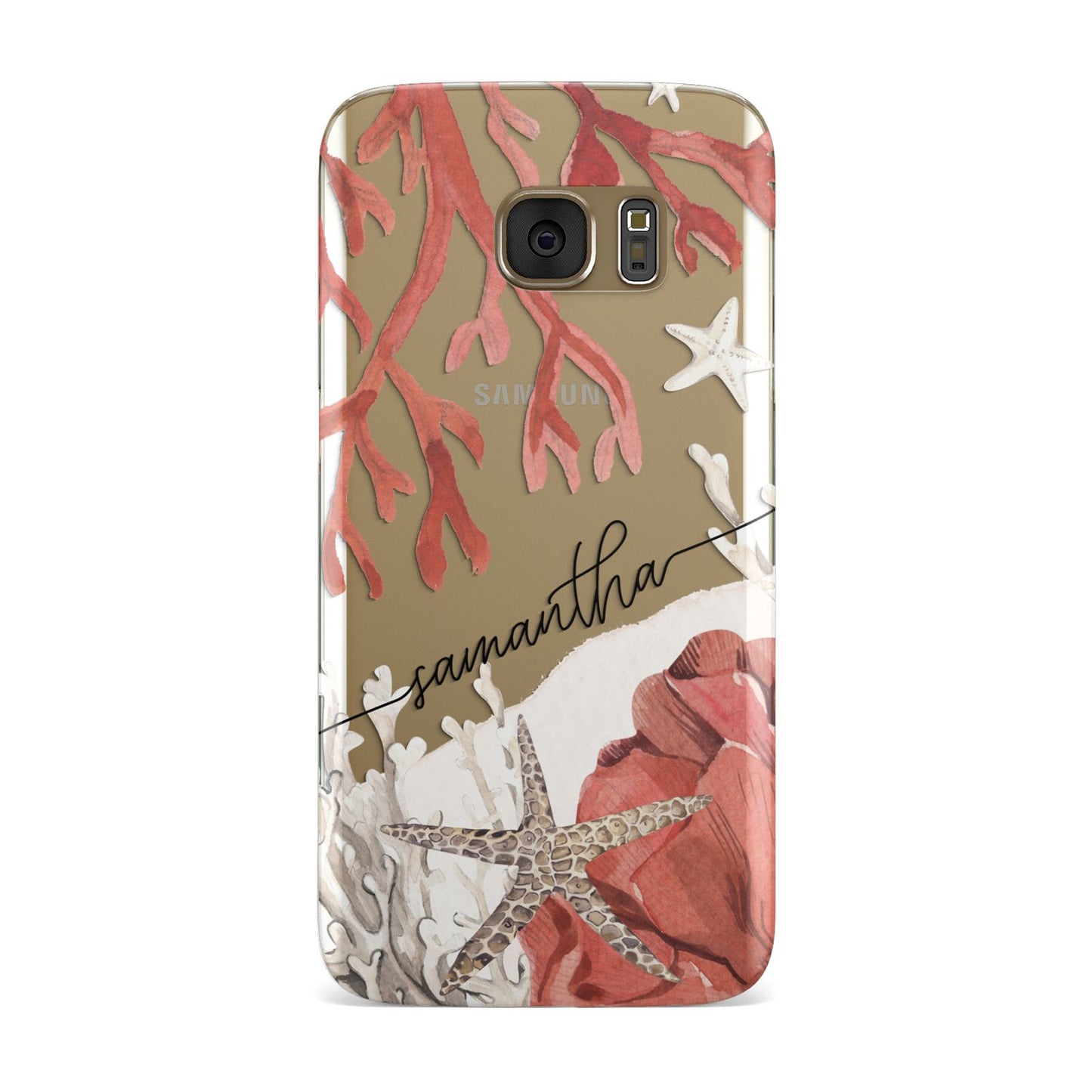 Personalised Coral Reef Name Samsung Galaxy Case