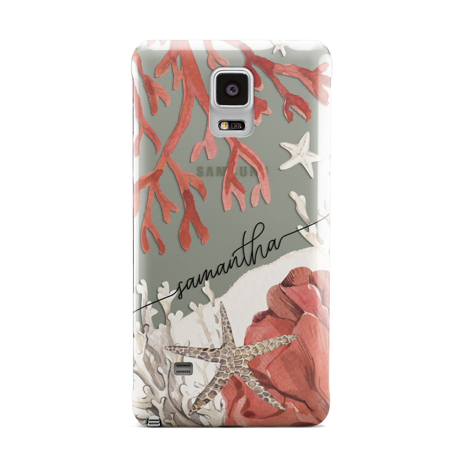 Personalised Coral Reef Name Samsung Galaxy Note 4 Case