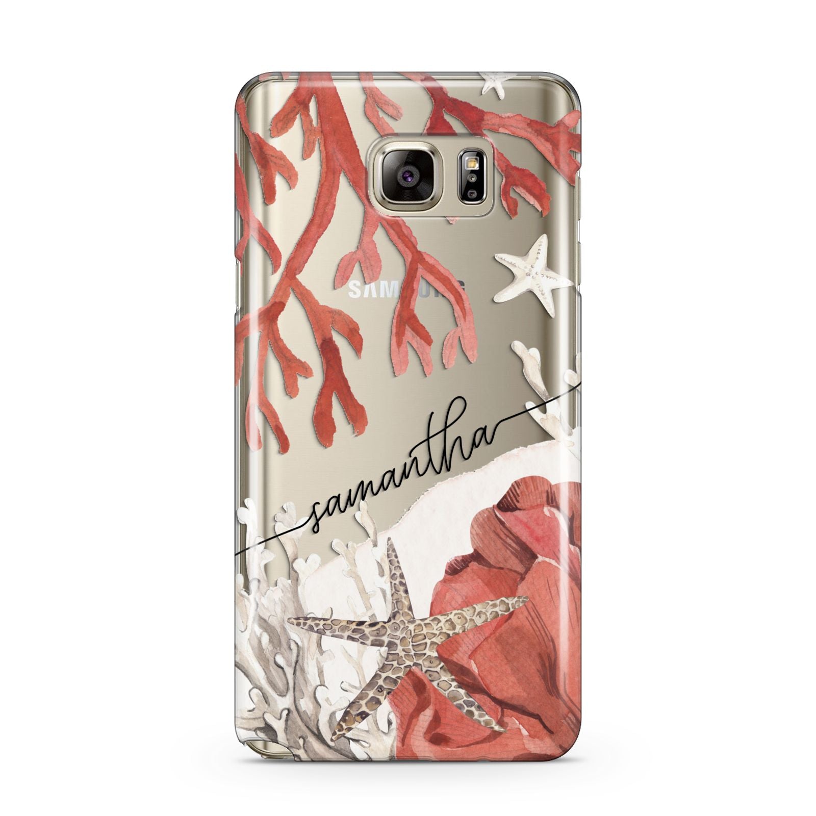 Personalised Coral Reef Name Samsung Galaxy Note 5 Case