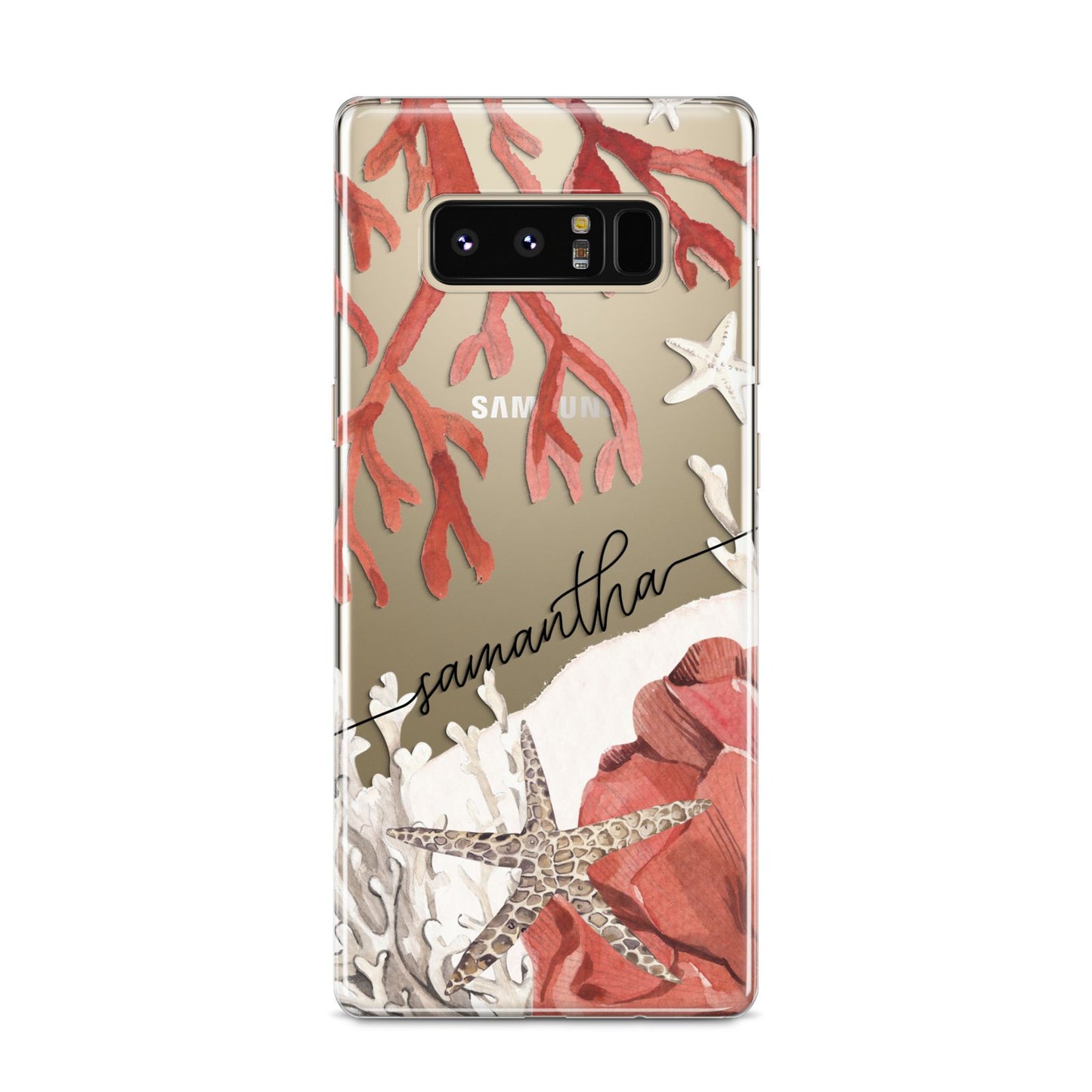 Personalised Coral Reef Name Samsung Galaxy S8 Case