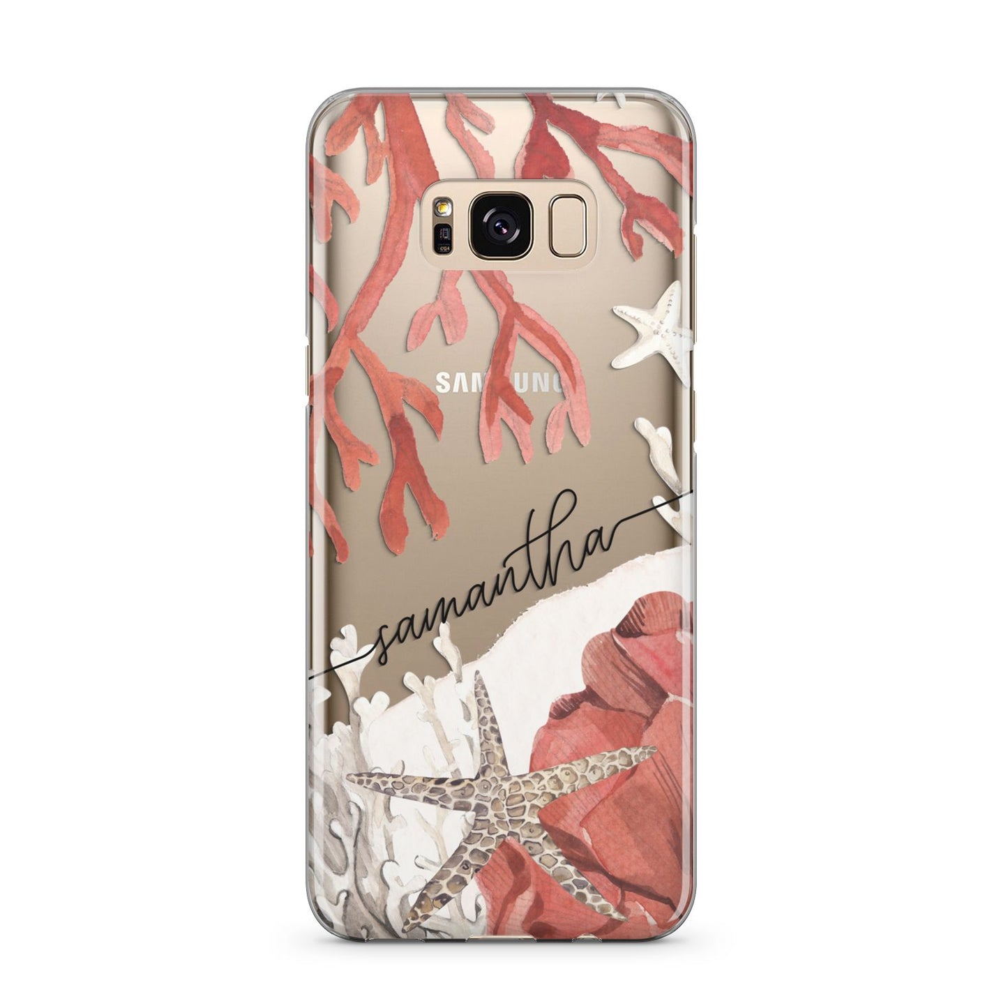 Personalised Coral Reef Name Samsung Galaxy S8 Plus Case