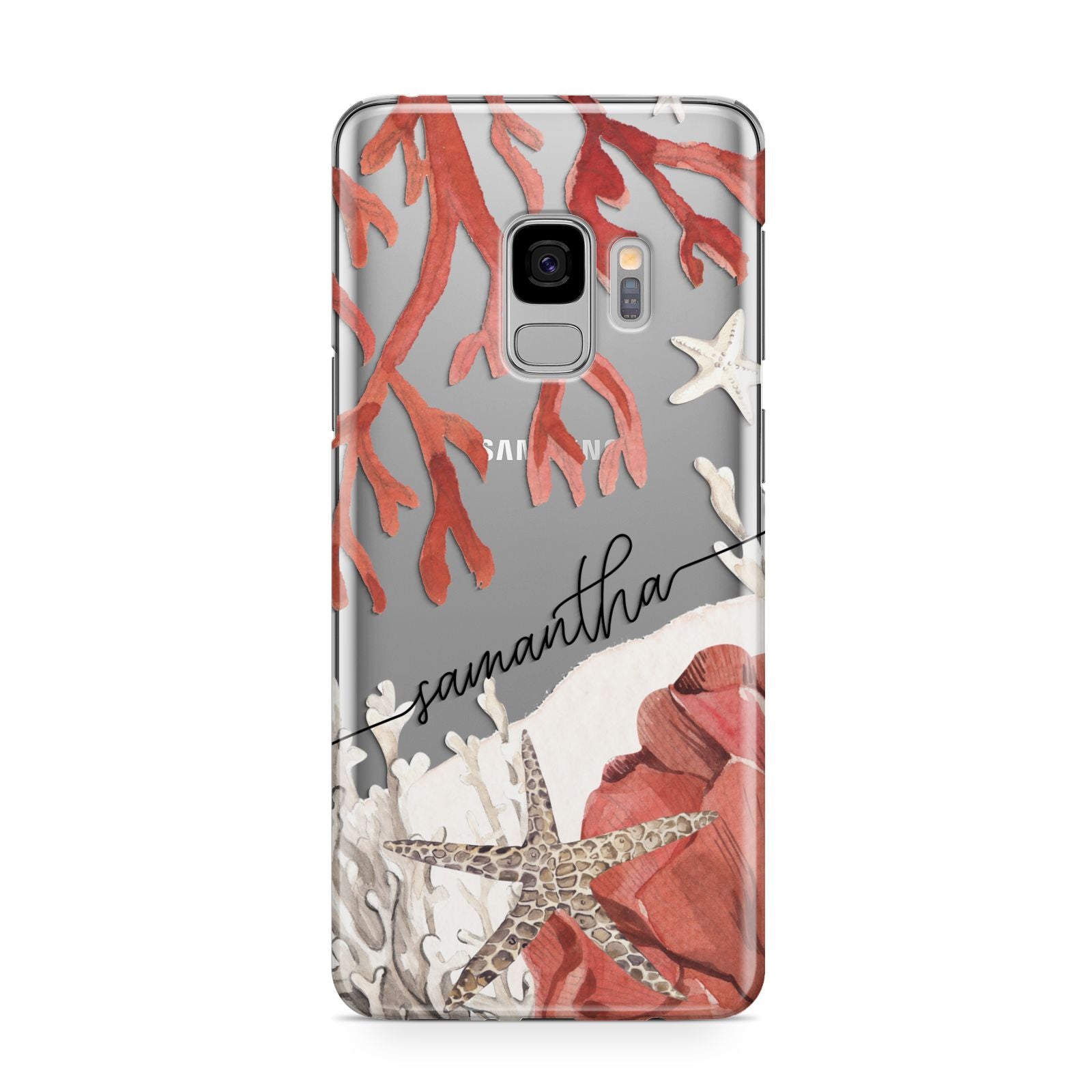 Personalised Coral Reef Name Samsung Galaxy S9 Case