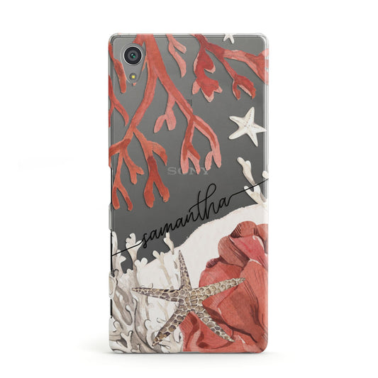Personalised Coral Reef Name Sony Xperia Case