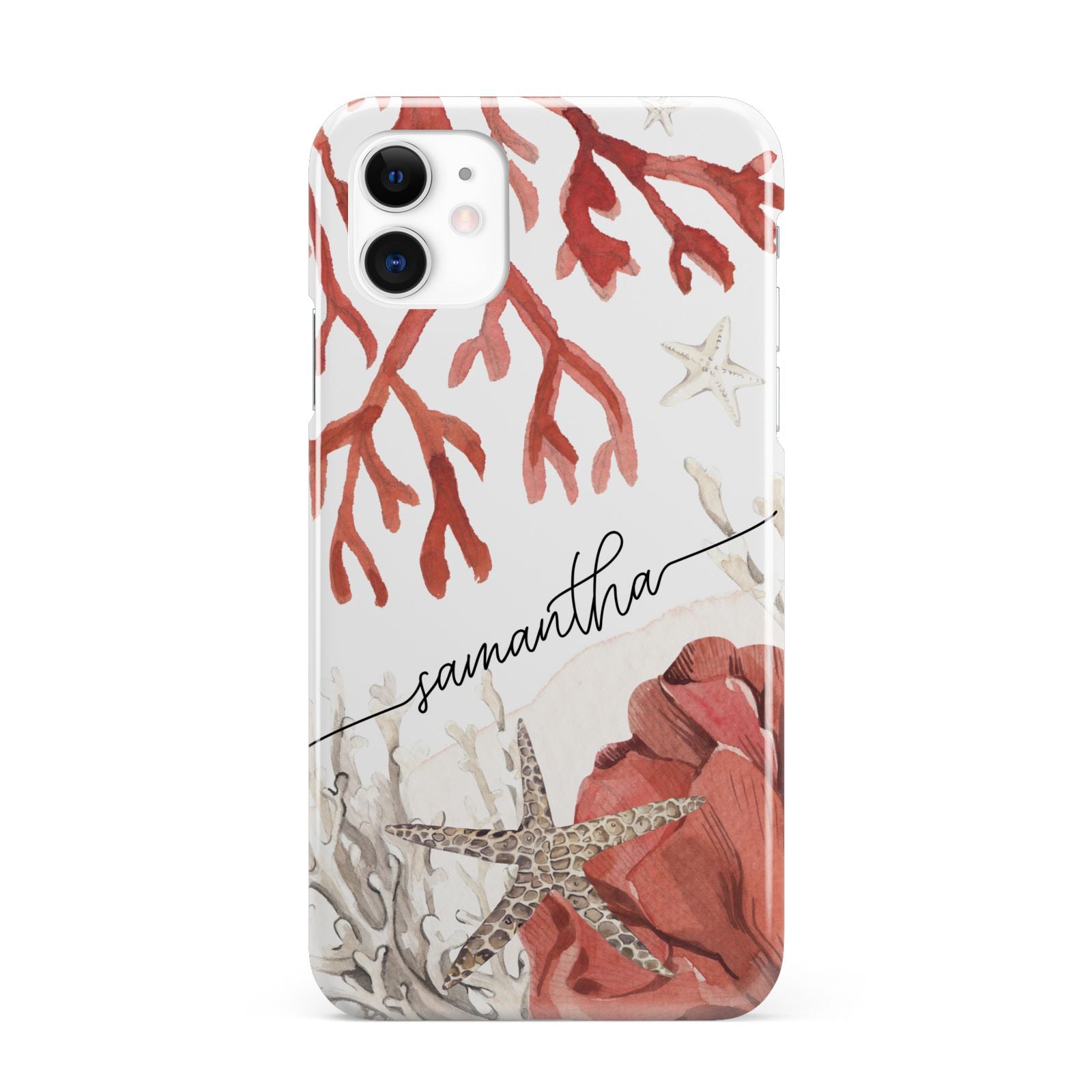 Personalised Coral Reef Name iPhone 11 3D Snap Case