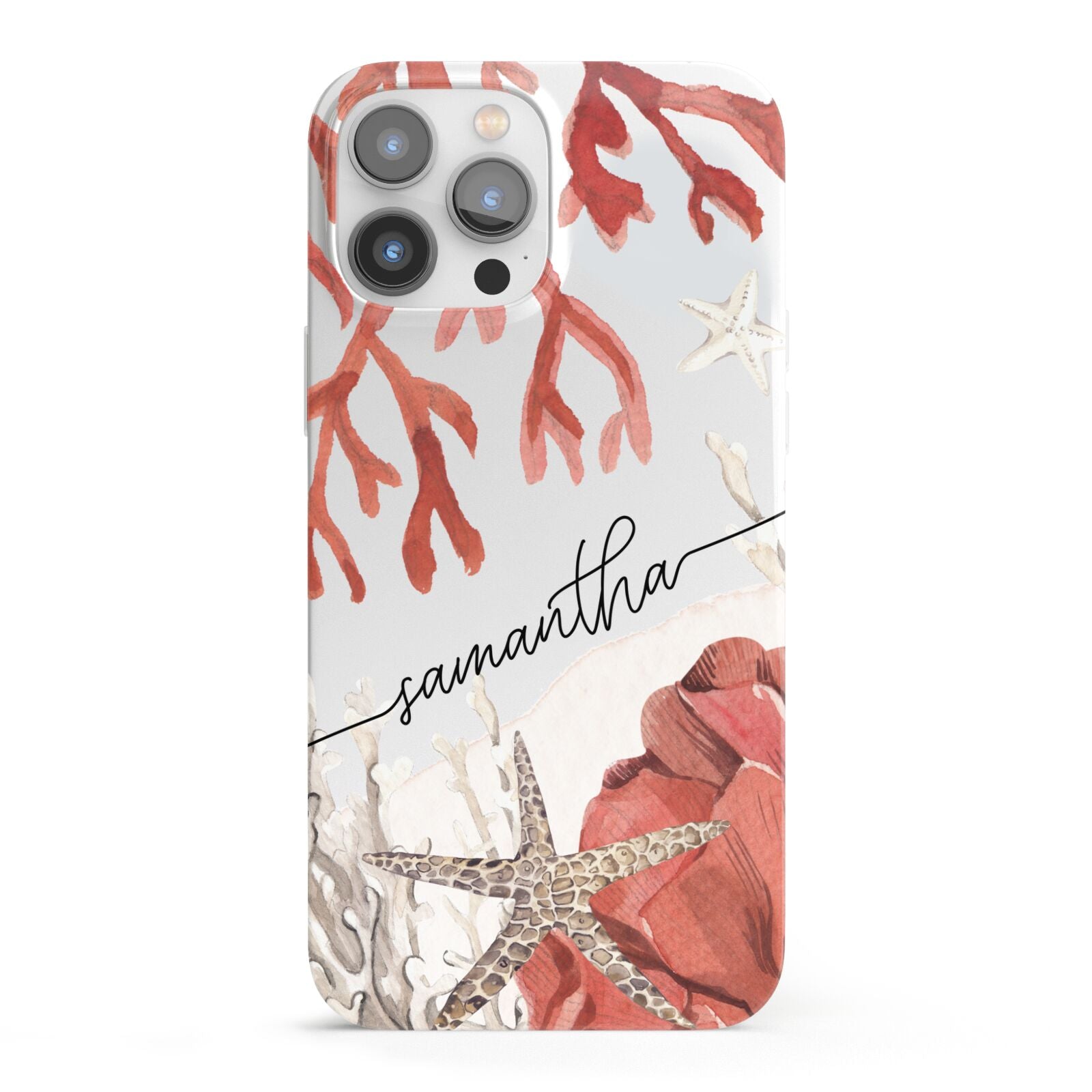 Personalised Coral Reef Name iPhone 13 Pro Max Full Wrap 3D Snap Case