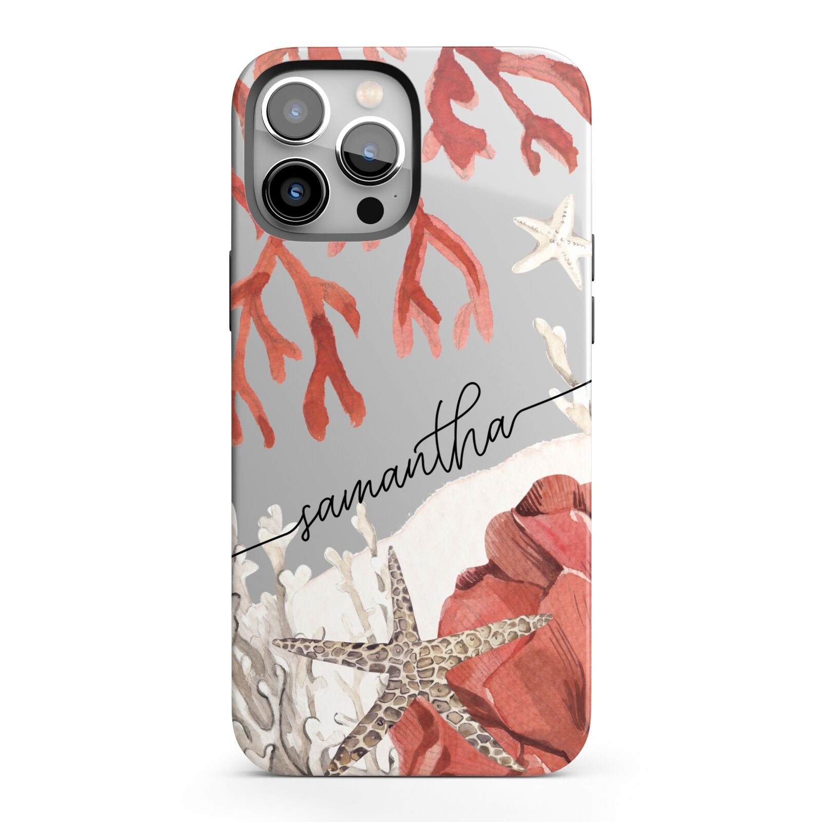 Personalised Coral Reef Name iPhone 13 Pro Max Full Wrap 3D Tough Case