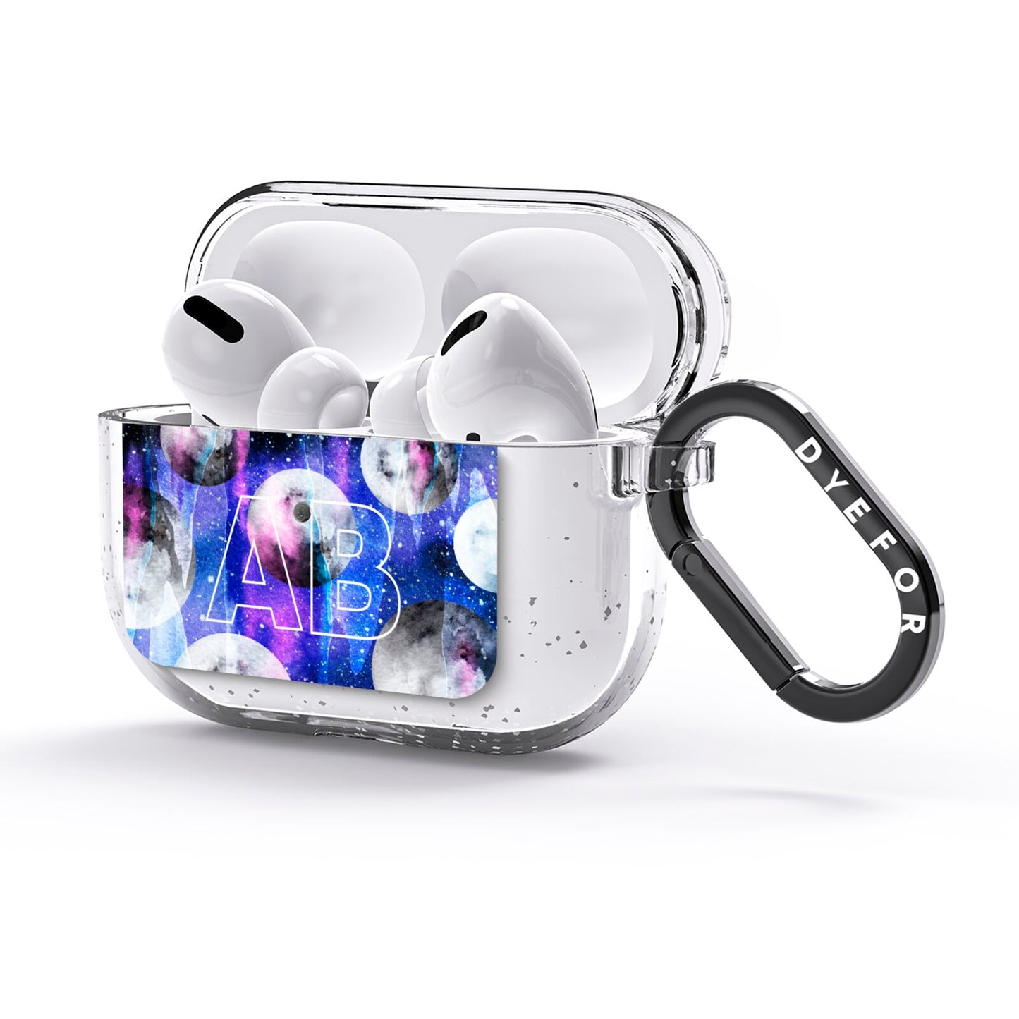 Personalised Cosmic AirPods Glitter Case 3rd Gen Side Image