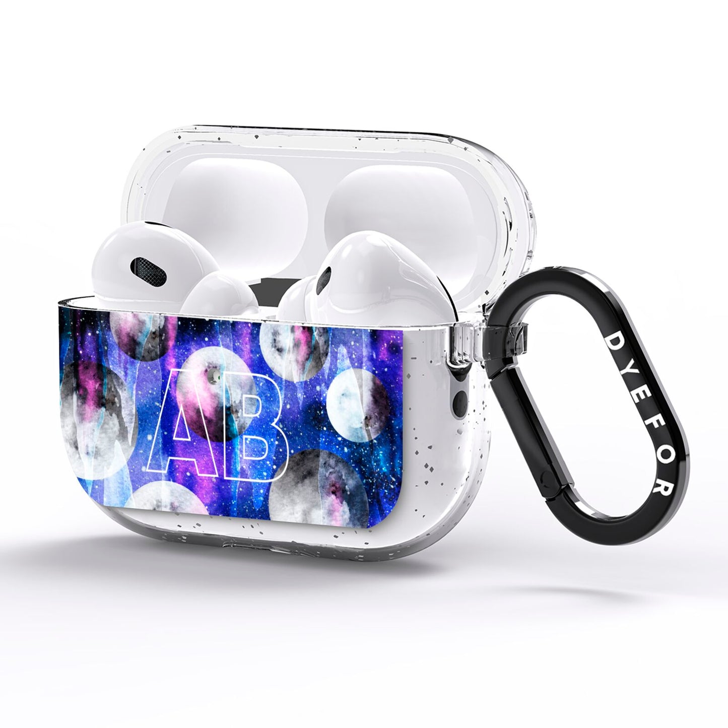 Personalised Cosmic AirPods Pro Glitter Case Side Image