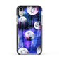 Personalised Cosmic Apple iPhone XR Impact Case Black Edge on Silver Phone