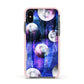 Personalised Cosmic Apple iPhone Xs Impact Case Pink Edge on Black Phone