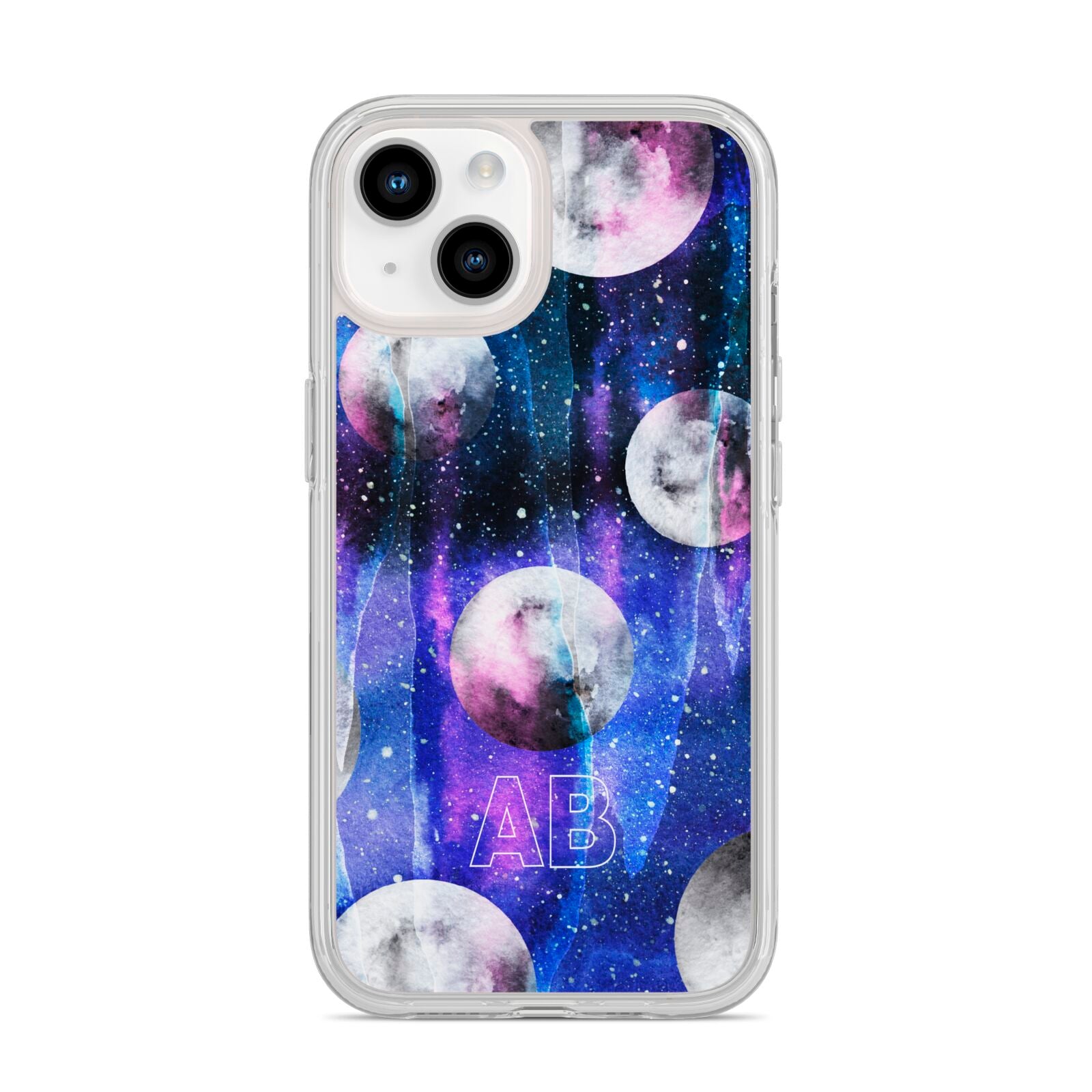 Personalised Cosmic iPhone 14 Clear Tough Case Starlight