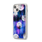 Personalised Cosmic iPhone 14 Plus Clear Tough Case Starlight Angled Image